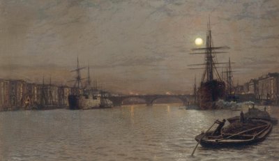 The Pool and London Bridge at Night by John Atkinson Grimshaw